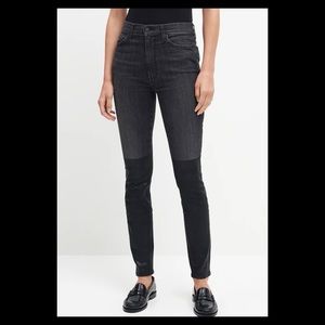 Black High Waist 7 For All Mankind Skinny Jean
